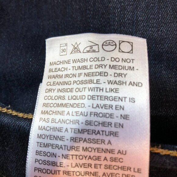 Levis 505 Womens Size 10 Dark Wash Blue Straight Leg Pockets Denim Jeans - Picture 9 of 9